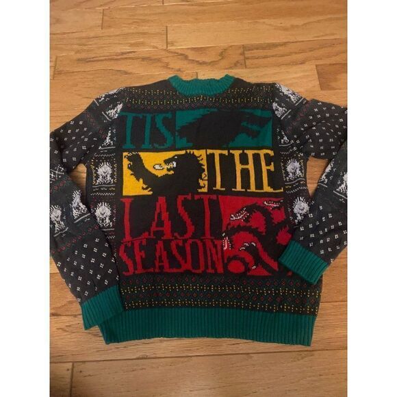 Game of Thrones men's 100% cotton knit long sleeve pullover sweater size small - Picture 1 of 8